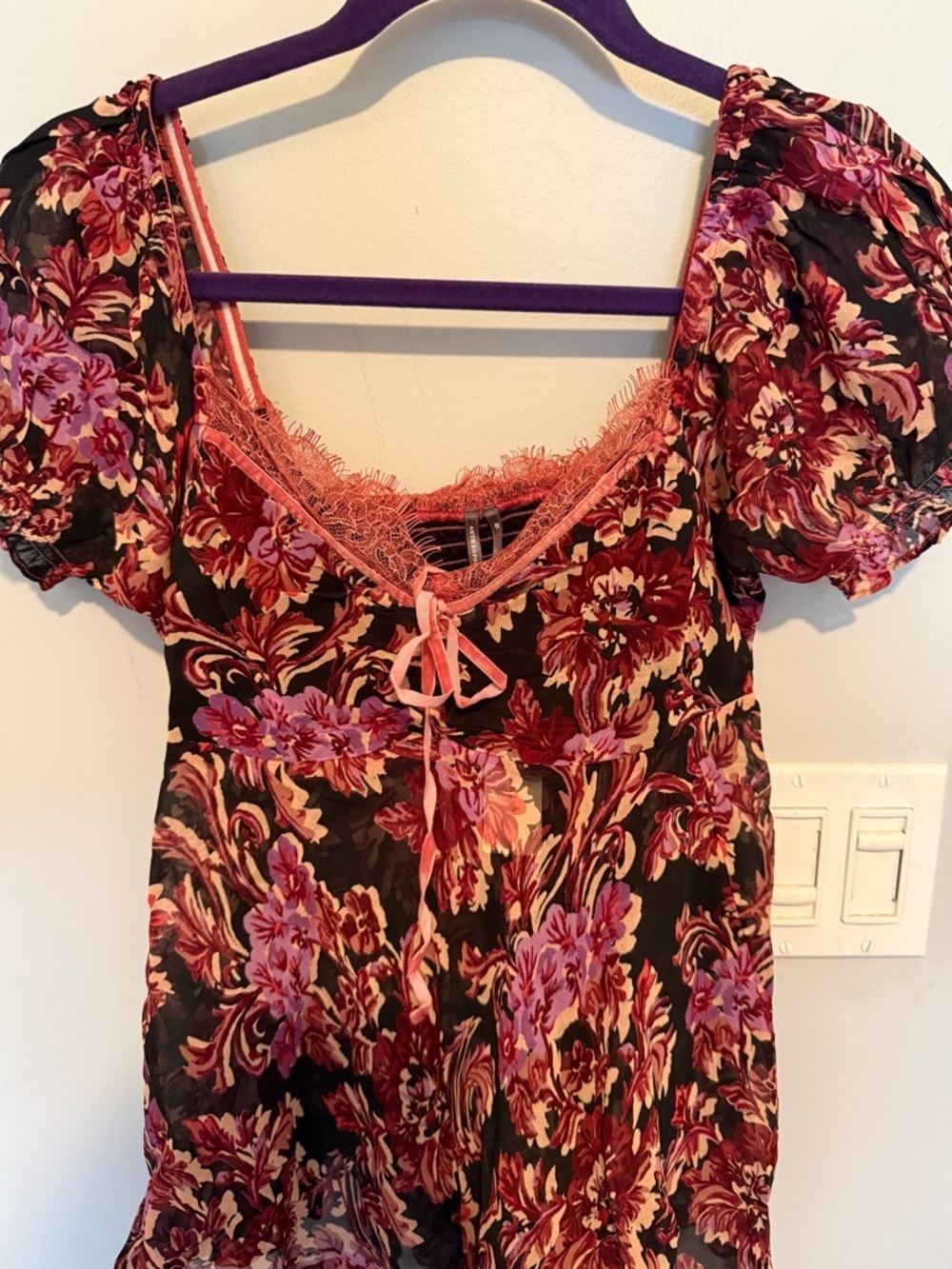 NWT By Anthropologie Ruffled Asymmetric Sweetheart Top - Picture 5 of 10